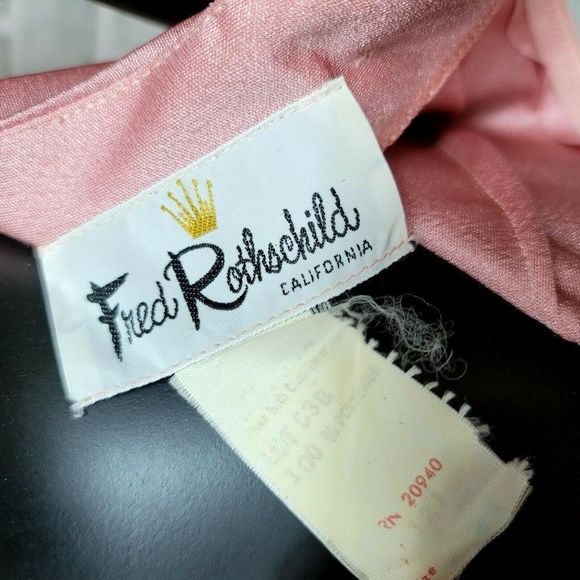 Vintage 70s Fred Rothschild Womens S/M Dusty Pink Day Disco Dancing Dress - Picture 11 of 12